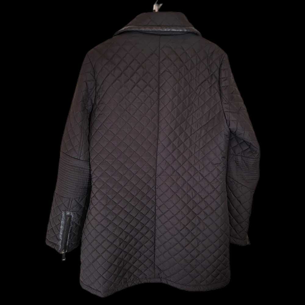 Women's DKNY Quilted Puffer Jacket Coat size Medium Brown - Picture 5 of 9